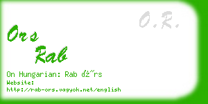 ors rab business card